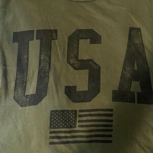 Men's Olive USA Graphic Tee